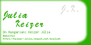 julia keizer business card
